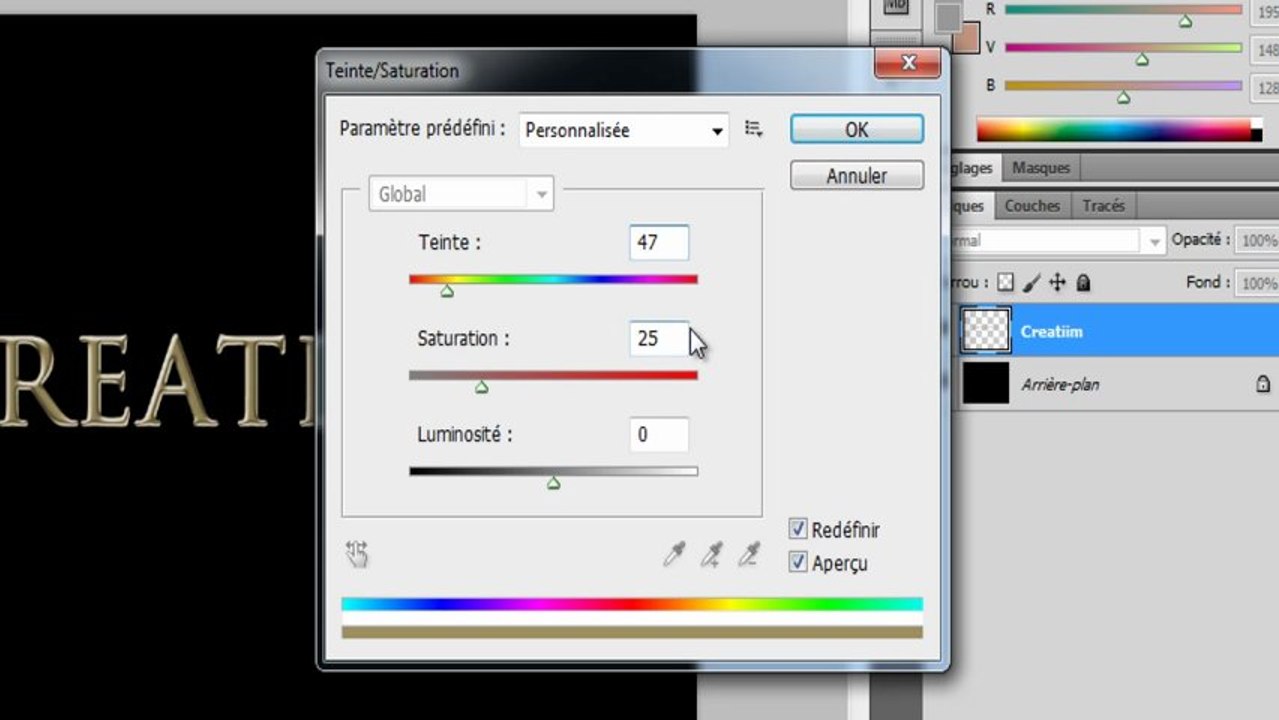 Tutoriel Photoshop - Effet OR