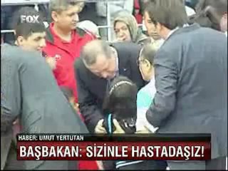 Tayyip Erdoğan`dan kanser hastası kadına  Hastadaşız