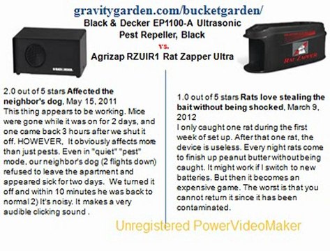 Black & Decker EP1100-A Ultrasonic Pest Repeller, Black vs.Agrizap RZUIR1 Rat Zapper Ultra (Lawn & Patio)