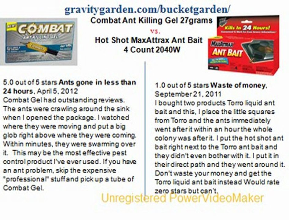 Combat Ant Killing Gel 27grams VS.Hot Shot MaxAttrax Ant Bait 4 Count 2040W (Lawn & Patio)