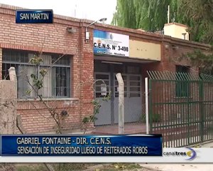 Robo e inseguridad en el CENS de la Escuela Lepes