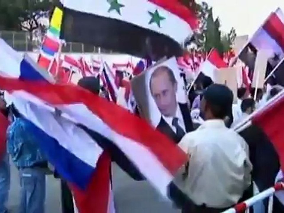 Celebrating Putin in Damascus