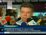 Colombia ofrece facilidades para liberación de periodista