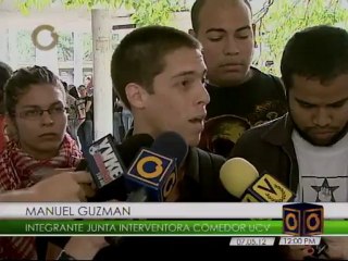 Estudiantes protestan para que aumente el presupuesto del comedor de la UCV