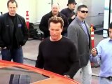 Arnold Schwarzenegger Shows Sylvester Stallone New Car