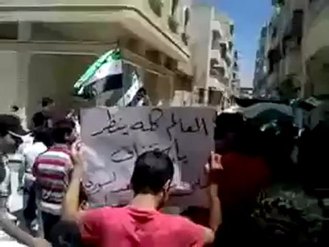فري برس حماه المحتلة مظاهرة بعد صلااة الضهر في حي المناخ 6 5 2012 Hama
