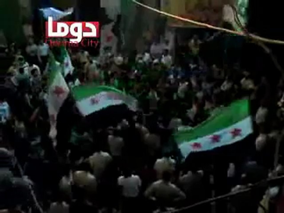 فري برس ريف دمشق دوما مظاهرة ساحة الجامع الكبير المسائية   07 05 2012 ج1 Damascus