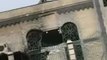 فري برس  حمص اثار القصف على جامع ابو بكر من الخارج ديربعلبة 7 5 2012 Homs