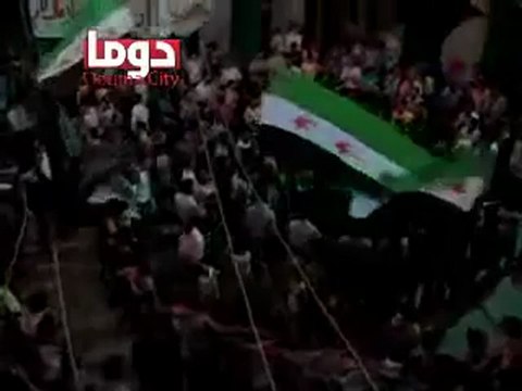 فري برس ريف دمشق دوما مظاهرة ساحة الجامع الكبير المسائية 6 5 2012 ج1 Damascus