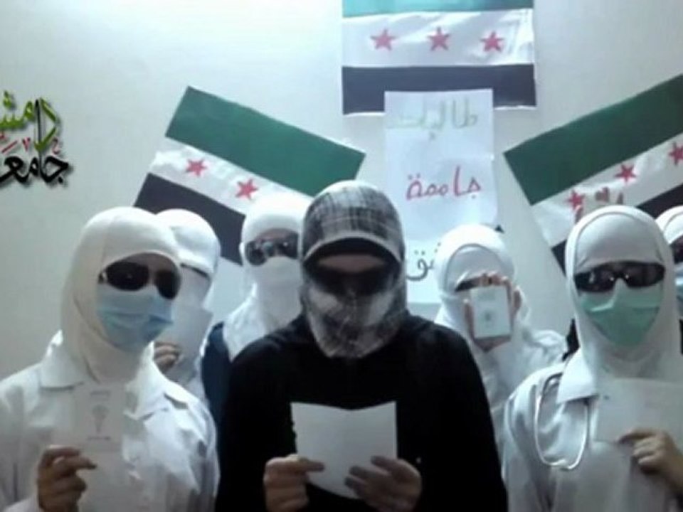 فري برس دمشق بيان من طالبات جامعة دمشق 6 5 2012 Damascus