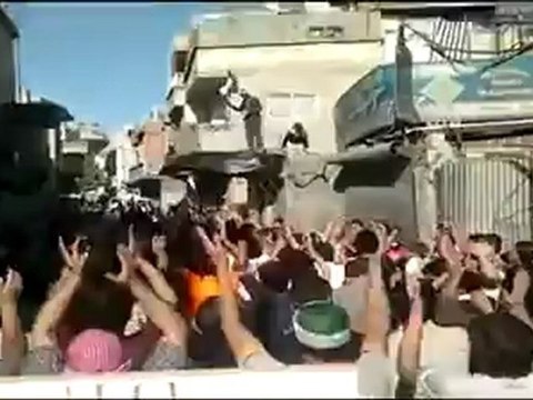 فري برس مظاهرة حي العسالي بدمشق نصرة لكفرسوسة 5 5 2012 Damascus