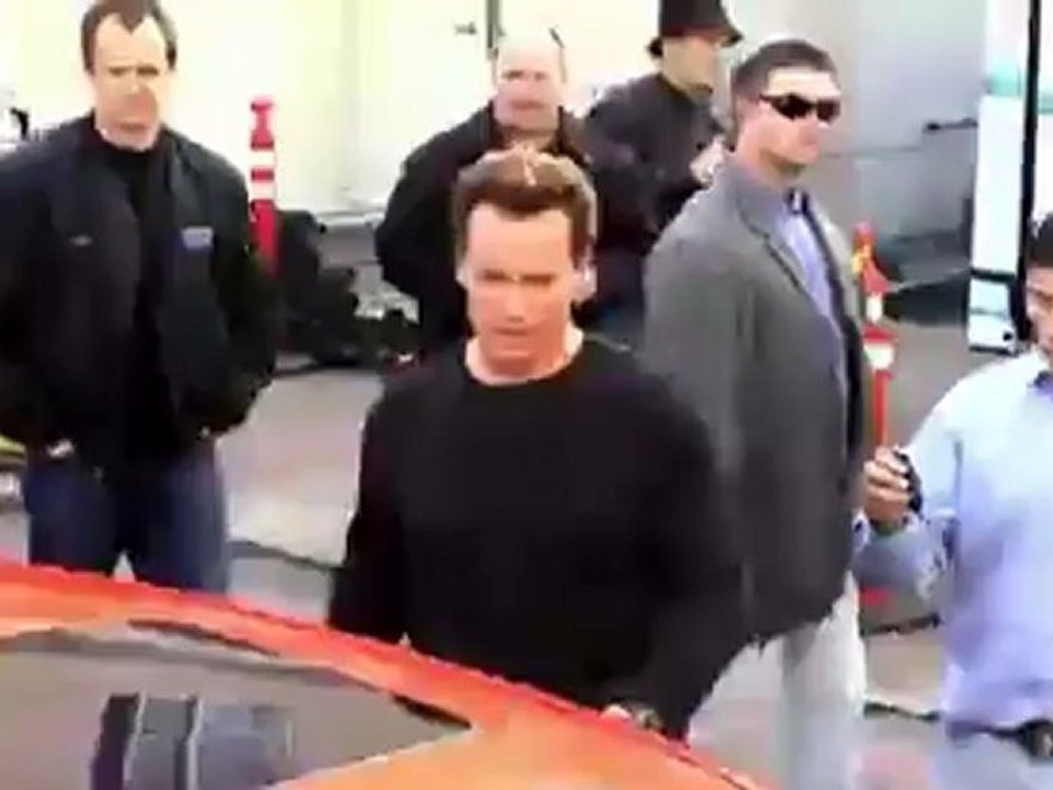 Arnold Shows Sylvester Stallone New Car