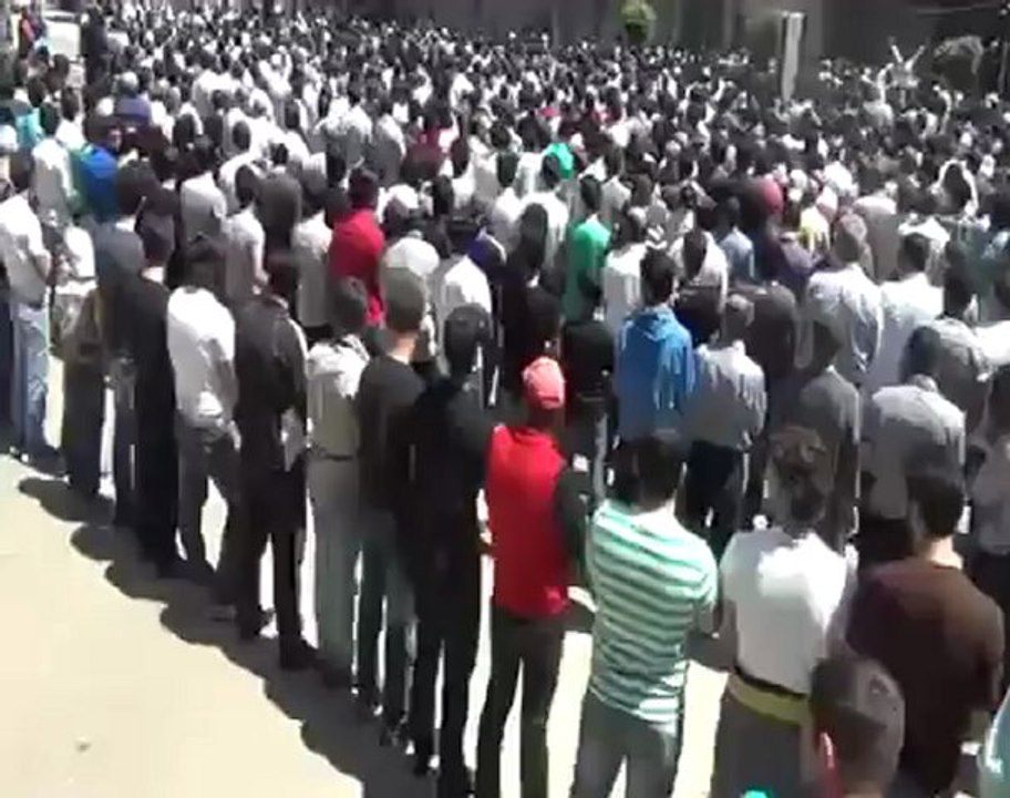 فري برس دمشق كفرسوسة الصلاة على الشهداء 5 5 2012 Damascus