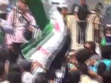 فري برس مظاهرة في خربة غزالة بدرعا في جمعة إخلاصناخلاصنا 4 5 2012 Daraa