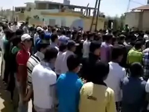 فري برس درعا ناحتة مظاهرة حاشدة في جمعة خلاصنا اخلاصنا 4 5 2012 Daraa