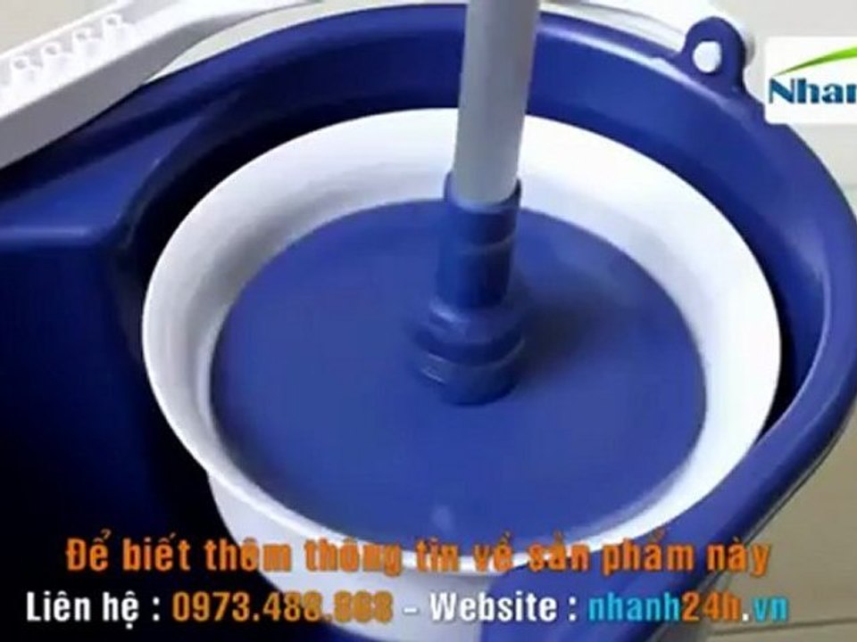 Cây lau nhà 360 độ giá rẻ - Chổi lau nhà 360 độ giá rẻ - Nhanh24h.vn (SD)