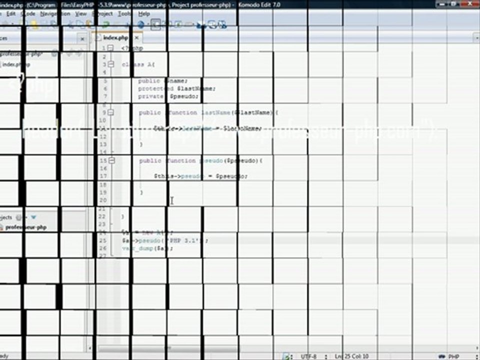 POO PHP - CLASS - VISIBILITE - Apprendre PHP avec Professeur-PHP.com