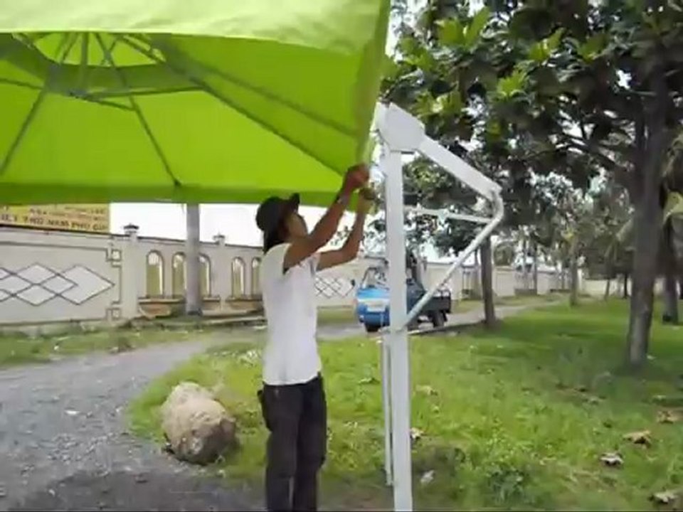 dù che nắng, dù che mưa, dù ngoài trời - dù lệch tâm vuông