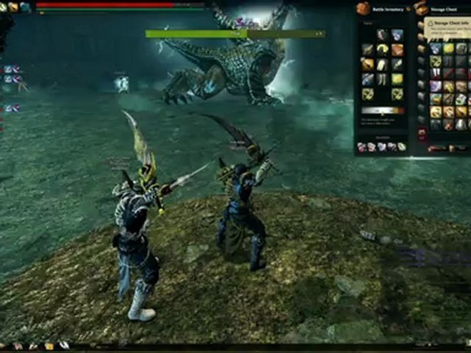 Vindictus EU - Staff Evie turns into Staff/Scythe/Spear/Sword Evie-Lann hybrid bug on Thor boat