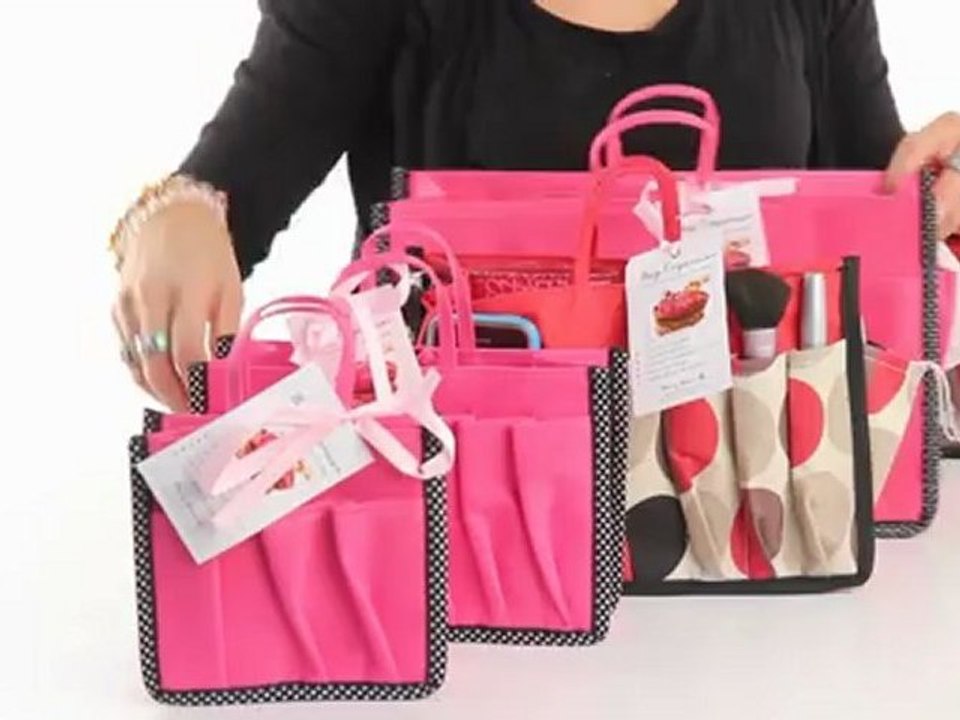 Purse and Bag - Cherry Blooms Handbag Purse Organizer Demo