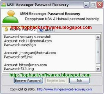 MSN Messenger Password Recovery