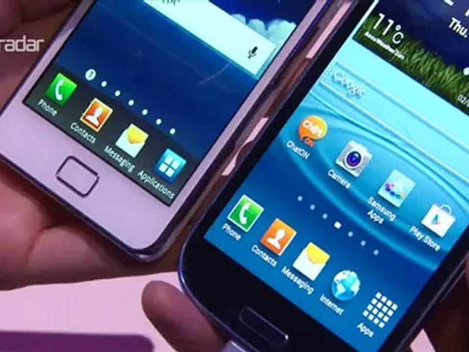 Samsung Galaxy S3 vs S2 Screen Comparison