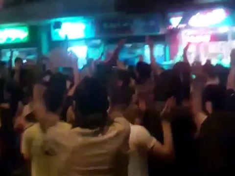 فري برس حلب بستان القصر مظاهرة مسائية من جامع بدر8 5 2012 Aleppo