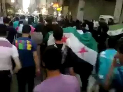 فري برس حلب صلاح الدين مظاهرة مسائية أمام جامع الخضر 8 5 2012 Aleppo