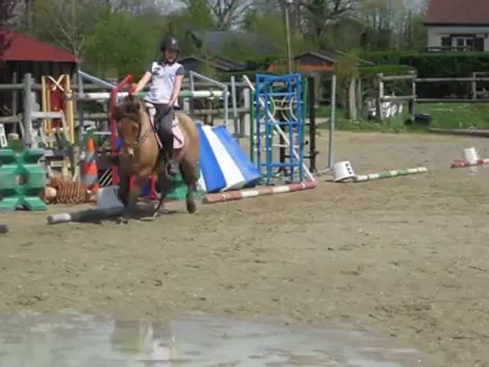 Entrainement à la reprise de dressage Poney 4 CCE 01-05-12