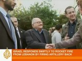 Israel responds to rockets fired from Lebanon - 08 Jan 09