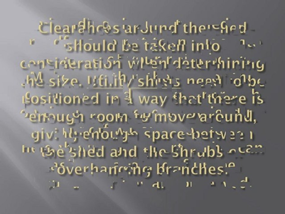 Basic Size Requirements for Building Garden Sheds