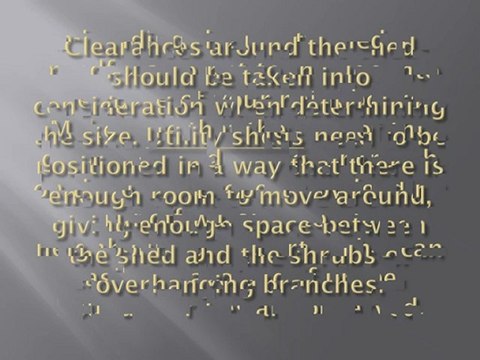 Basic Size Requirements for Building Garden Sheds