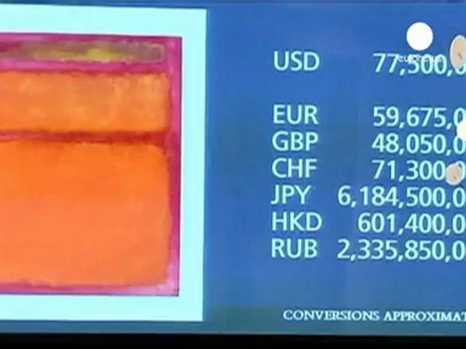 Vente record pour un tableau de Mark Rothko