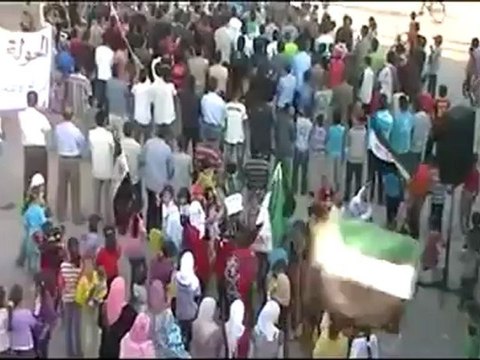 فري برس حمص الحولة مظاهرة مسائية في الحي العمري8 5 2012 Homs