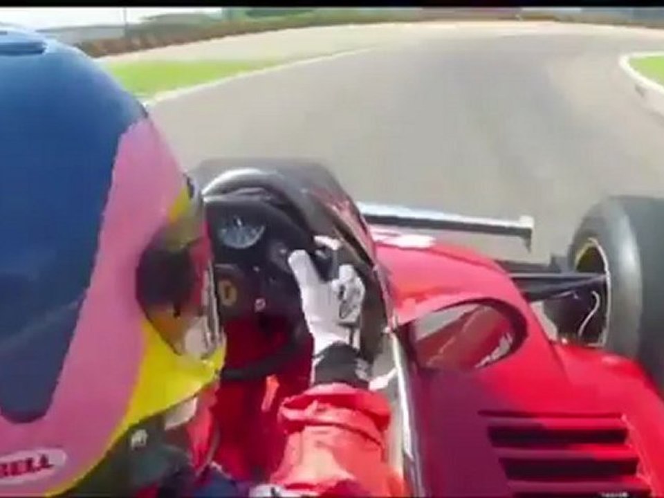 Jacques Villeneuve Driving Gilles Villeneuves 1979 Ferrari F1 Car (30th anniversary)