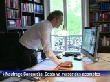 Naufrage Concordia: Costa va verser des acomptes de 8.000 euros