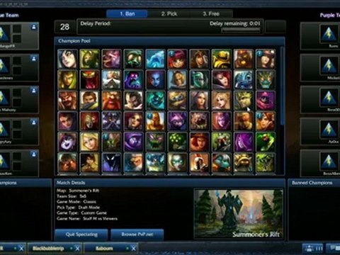 LoL : Match staff Millenium vs Viewers n° 1