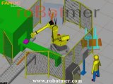 FANUC ROBOT ROBOTMER MATERIAL HANDLING PICK AND PLACE SIMULATION