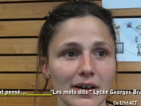 Ce qu'il en ont pensé - Les mots dits au lycée Georges Brassens (Rive de Gier)