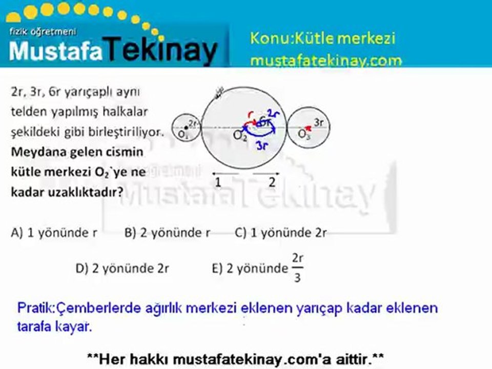 Kütle (Ağırlık) Merkezi konu anlatımlı video izle