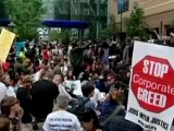Hundreds Gather to Protest Bank of America Shareholder's Meeting and the 1%