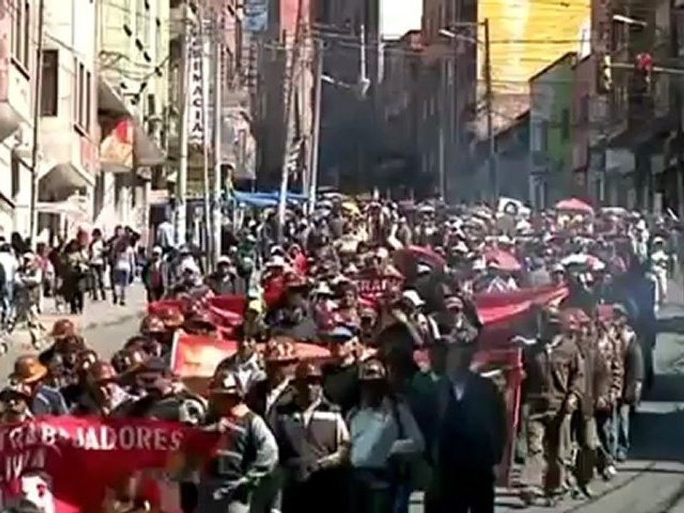 Striking workers clash with police