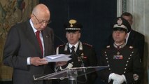 Napolitano - Il Giorno della Memoria dedicato alle vittime del terrorismo (09.05.12)