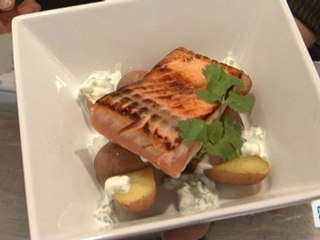 Cuisine : Recette : Saumon sur pommes de terre