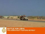 Libyan rebels retreat from Bin Jawad