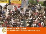 Riots in Greece over austerity cuts