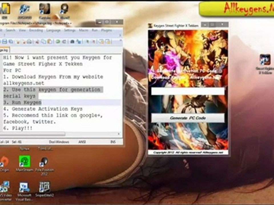 Street Fighter X Tekken Activation | Keygen Crack FREE Download + Game Torrent