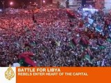Libyan rebels celebrate in central Tripoli