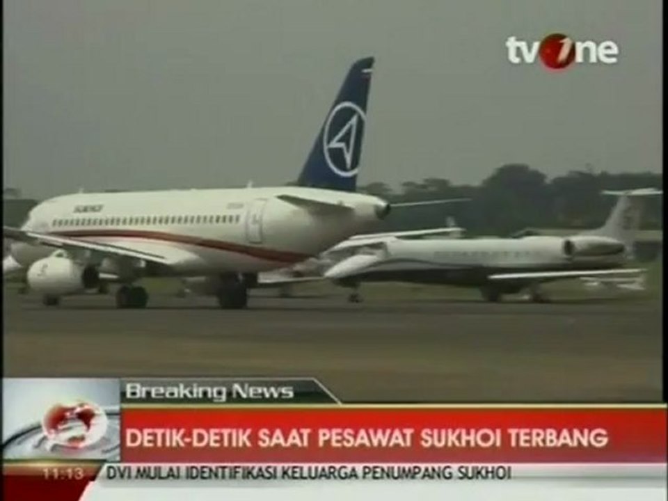 Doomed Sukhoi plane's final takeoff