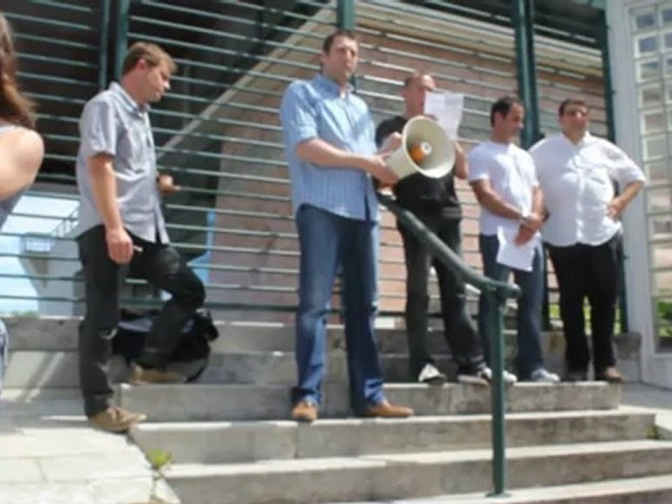 Manifestation des policiers à Bayonne. 10/05/12 Vidéos déclarations intégrales 1.